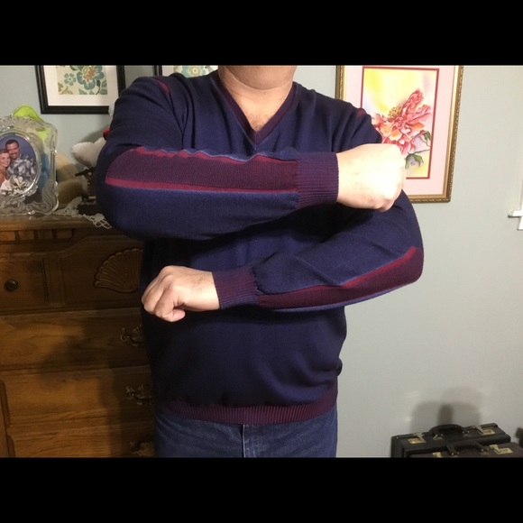 Bugatchi Night Blue Sweater XL - Picture 3 of 8